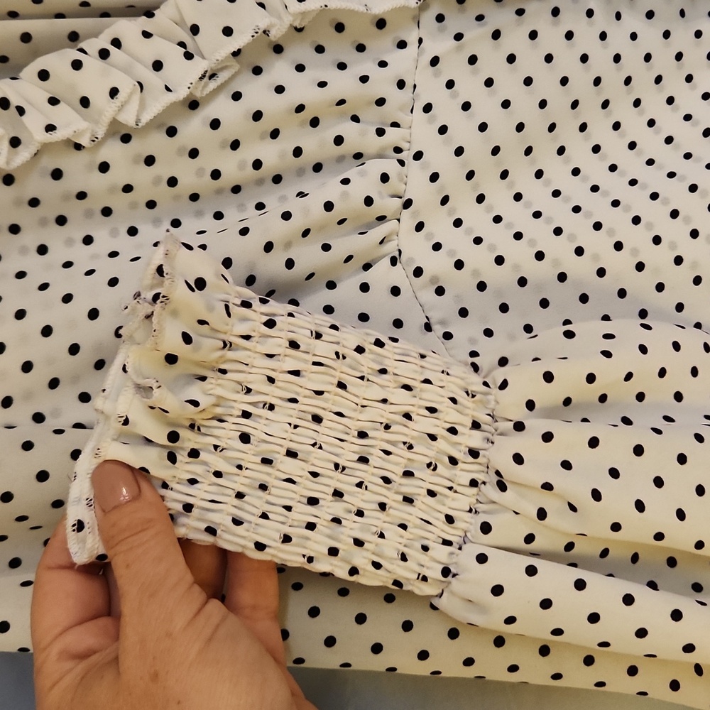 Free People Women's Polka Dot Blouse - Picture 14 of 14